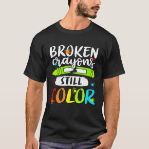 T-shirt Les crayons cassés colorent encore la sensibilisat