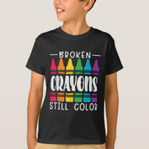 T-shirt Les crayons cassés ont encore de la couleur Sensib