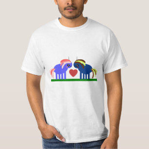 T-shirt Les Cutes Unicornes tombent amoureuses
