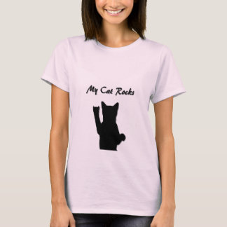 T-shirt Les dames de chat de Rockin ont adapté le bébé -