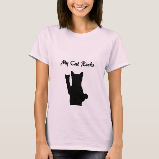 T-shirt Les dames de chat de Rockin ont adapté le bébé - (Devant)