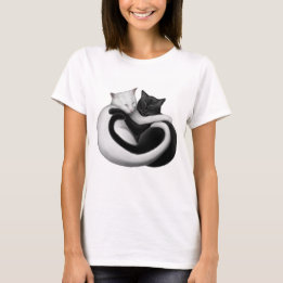 T-shirt Les dames de chats d'amour nanoes