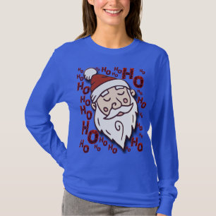 T-shirt Les dames du Père Noël de Noël modernes, la lon