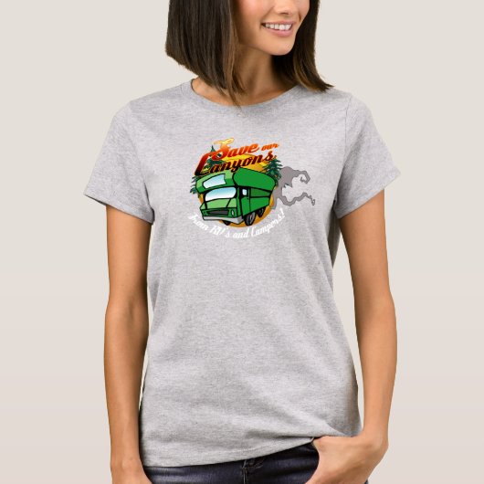 T-shirt Les dames sauvent nos canyons (Devant)