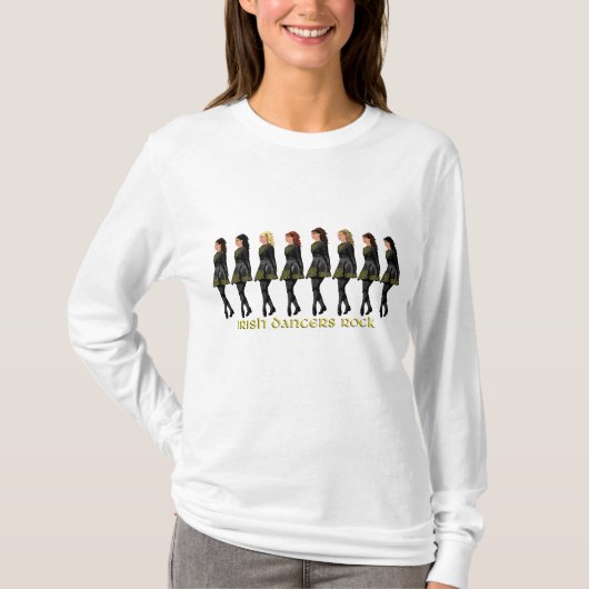 T-shirt Les danseurs de step irlandais roulent (Devant)