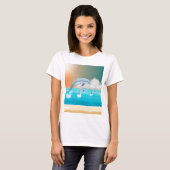 T-shirt les dauphins qui brassent dans l'océan (Devant entier)