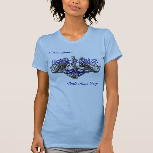 T-shirt les dauphins, service silencieux, fierté (Devant)