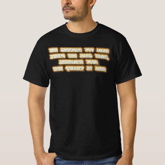 T-shirt "Les Décisions" Très Design. Commandez dès mainten (Devant)