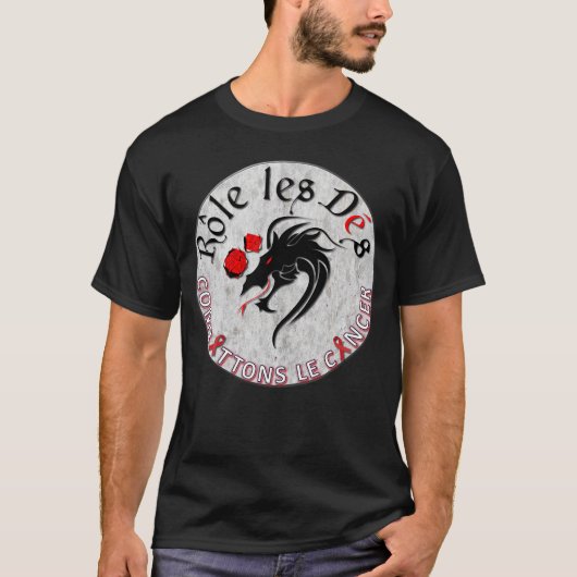 T-shirt Les Dés Combattons le Cancer de Chandail Rôle (Devant)
