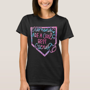 T-shirt Les Diamants Sont Une Fille Meilleur Ami De Baseba