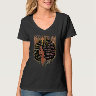 T-shirt Les dieux disent que je suis une femme afro mélani