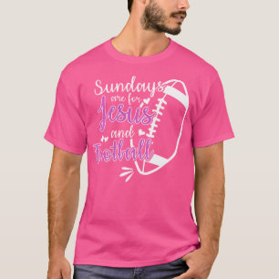 T-shirt Les Dimanche Sont Pour Jésus Et Le Football