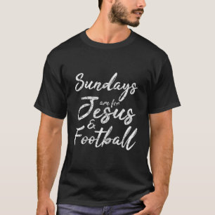 T-shirt Les Dimanche Sont Pour Jésus Et Le Football Chemis