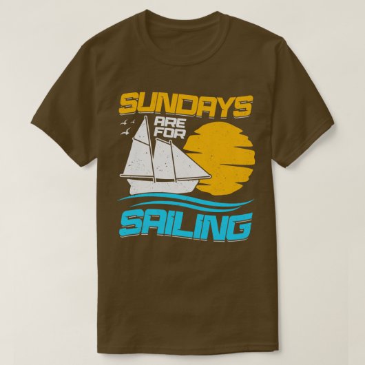 T-shirt Les Dimanche Sont Pour La Voile (Design devant)