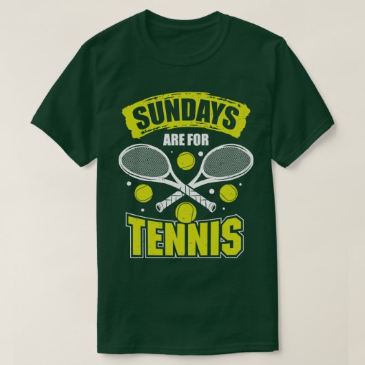 T-shirt Les Dimanche Sont Pour Le Tennis (Design devant)