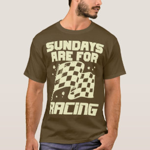 T-shirt Les Dimanche Sont Pour Racing Race Driver Cadeau
