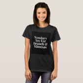 T-shirt Les dimanches sont pour Brunch et Mimosas (Devant entier)