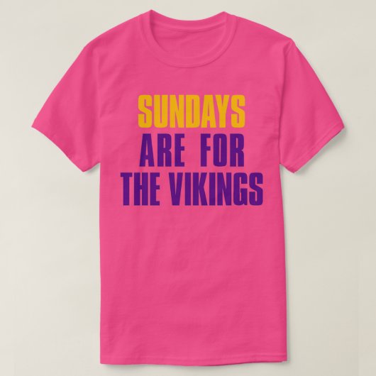 T-shirt Les dimanches sont pour le Vikings Minnesota Footb (Design devant)