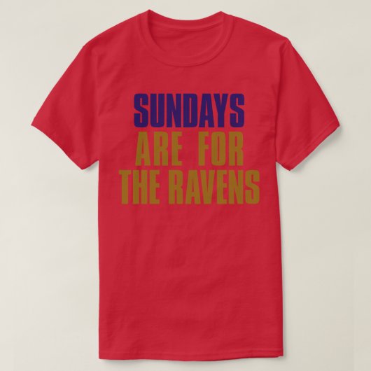 T-shirt Les dimanches sont pour The Ravens (Design devant)