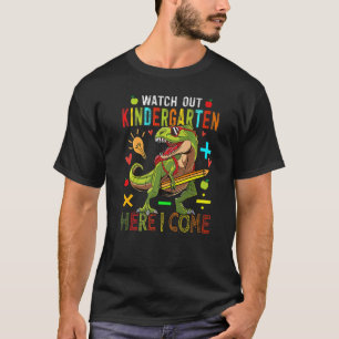 T-shirt Les Dinosaures De Retour À L'École Veiller À La Ma