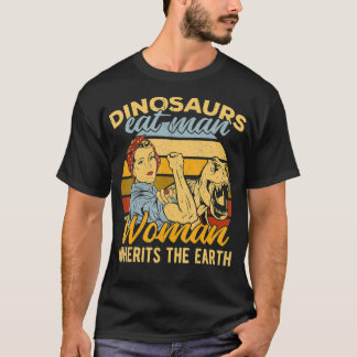 T-shirt Les dinosaures mangent homme femme hérite de la te