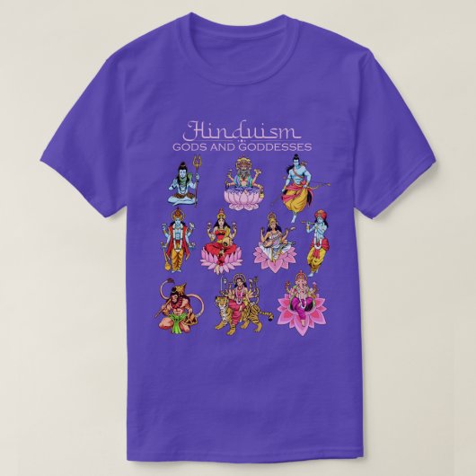 T-shirt Les divinités hindoues (Design devant)