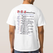 T-shirt Les Dix commandements (Dos)