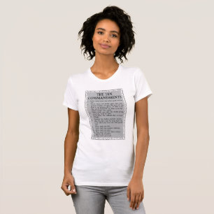 T-shirt Les Dix Commandements de la Bible Femmes