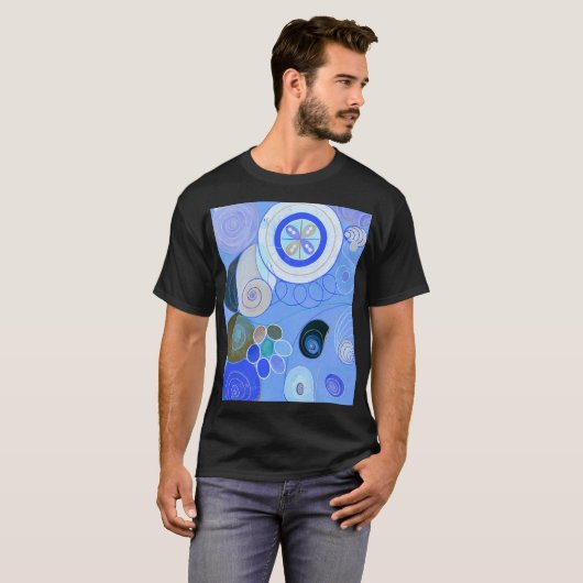 T-shirt Les Dix Plus Grandes, Groupe IV, No 4 (Bleu) (Devant entier)