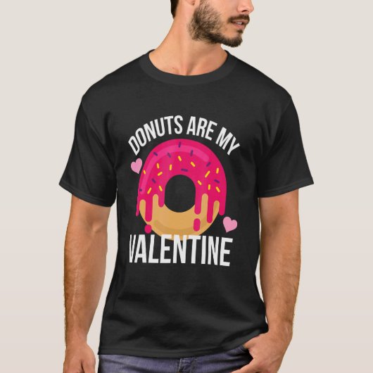 T-shirt Les Donuts Sont Mes Singles De Saint Valentin Doug (Devant)