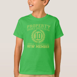 T-shirt Les doubles CHIFFRES de PROPRIÉTÉ matraquent le