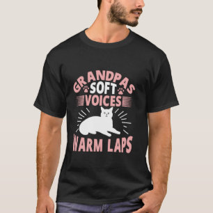 T-shirt Les douces voix de Papy Chats sur les genoux de Pa