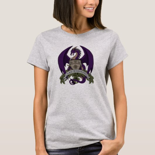 T-shirt Les dragons de Stonefire Crest (pourpre), le (Devant)