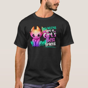 T-shirt Les dragons sont le meilleur ami des filles pour l