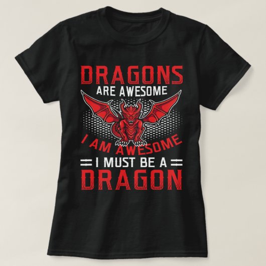 T-shirt Les Dragons Sont Un Imaginaire Amusant Un Dragon L (Design devant)