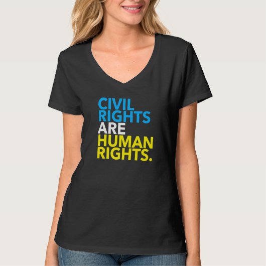 T-shirt Les droits civils sont les droits humains 4.0 (Devant)