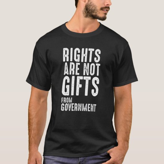 T-shirt Les droits ne proviennent pas du gouvernement 2e a (Devant)