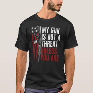 T-shirt Les Droits Sur Les Armes À Drapeau Américaines Mon