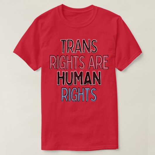 T-shirt Les droits trans sont des droits humains (Design devant)