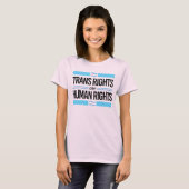 T-SHIRT LES DROITS TRANS SONT DES DROITS HUMAINS (Devant entier)
