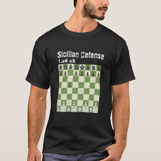 T-shirt Les échecs, c'est la vie - Défense sicilienne (Devant)