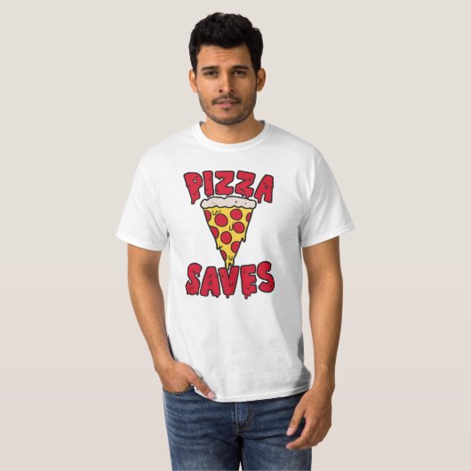 T-shirt Les économies de pizza (Devant entier)