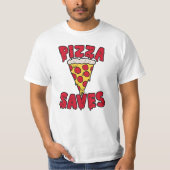 T-shirt Les économies de pizza (Devant)