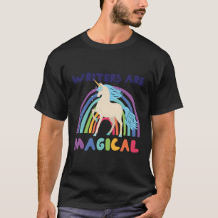 T-shirt Les Écrivains Sont Magical Rainbow Unicorn Auteur