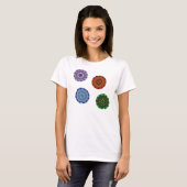 T-shirt Les Eléments Chemise Lumière Femmes Mandalas (Devant entier)