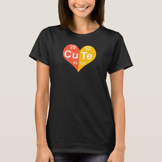 T-shirt Les éléments chimiques mignons fait un chimiste (Devant)