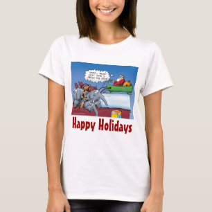 T-shirt Les éléphants du Père Noël dessin animé de vacance