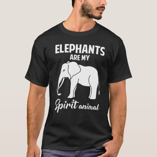 T-shirt Les éléphants Sont Mon Esprit Animal Elephant Pour (Devant)