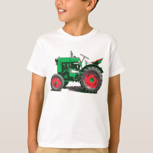 T-shirt Les enfants aiment un grand tracteur vert