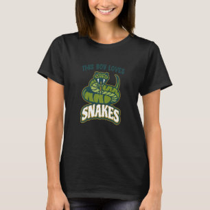 T-shirt Les enfants Ce garçon aime les serpents Citation d